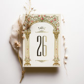  Gouden Boog & Roze Rozen Tafelnummer