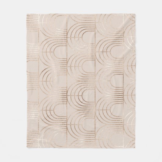 Gouden boog Tegels Art Deco. Fleece Deken (Voorkant)