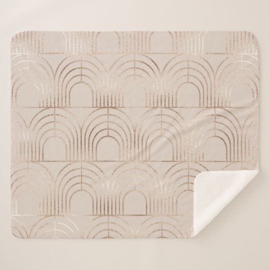 Gouden boog Tegels Art Deco. Sherpa Deken (Voorkant (horizontaal))