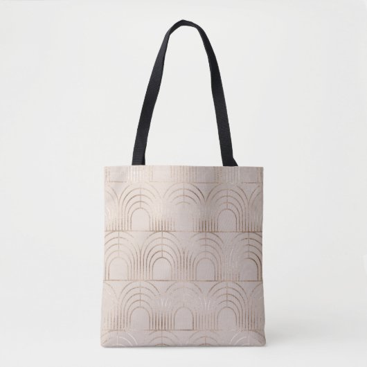 Gouden boog Tegels Art Deco. Tote Bag (Voorkant)