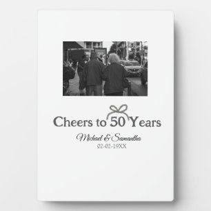 Gouden boog toast 50 jaar jubileum bruiloft  fotoplaat