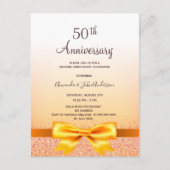 Gouden boog uitnodiging 50-jarig huwelijksjubileum (Voorkant)