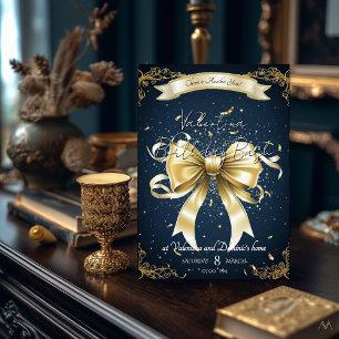 Gouden boog verjaardag   Elegant feest Kaart