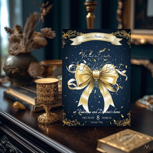 Gouden boog verjaardag | Elegant feest Kaart