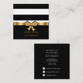 Gouden boog vierkant | Professionele Social Media  Vierkante Visitekaartje (Voorkant / Achterkant)