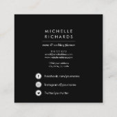 Gouden boog vierkant | Professionele Social Media  Vierkante Visitekaartje (Achterkant)