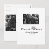 Gouden boog viert 50 jaar trouwdag  briefkaart (Voorkant / Achterkant)