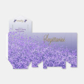 Gouden Boogschutter & Paarse Glitter Verjaardag Bedankdoosjes (Uitgevouwen)