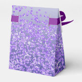 Gouden Boogschutter & Paarse Glitter Verjaardag Bedankdoosjes (Achterkant)