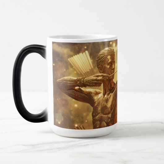 Gouden Boogschutter Zodiac Kunst - Moderne Astr Magische Mok (Links)