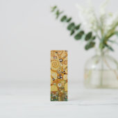 Gouden Boom des Levens Kunst – Art Nouveau Klimt Mini Visitekaartje (Staand voorkant)