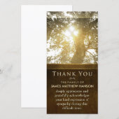 Gouden Boom Herinnering Condoleance Dankkaart Bedankkaart (Voorkant / Achterkant)