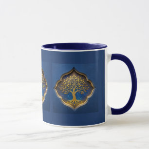 Gouden Boom in Hemels Kader Cadeau Mok