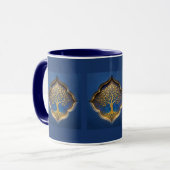 Gouden Boom in Hemels Kader Cadeau Mok (Voorkant links)