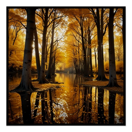 Gouden Boom Kunstposter Perfect Poster (Voorkant)