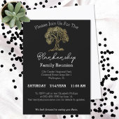 Gouden Boom Kunstwerk Eendaagse Familie Reünie Par Kaart