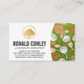 Gouden Boom Logo | Gazon Bloemen Rozen Visitekaartje (Voorkant)