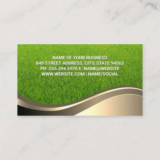Gouden Boom Logo | Gras Visitekaartje (Achterkant)