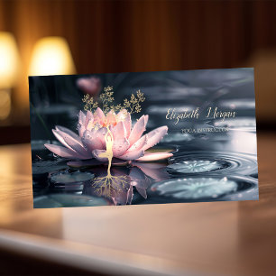 Gouden Boom Silhouet Lotus Zen Visitekaartje