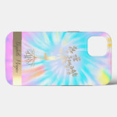 Gouden boom silhouet, Yoga-instructeur tie-dye Case-Mate iPhone Case (Achterkant (horizontaal))