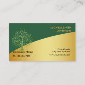 Gouden Boom Tuin Lawn Care en Landschap Business Visitekaartje (Voorkant)