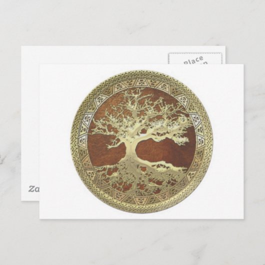 GOUDEN BOOM VAN HET LEVEN BRIEFKAART (Voorkant / Achterkant)
