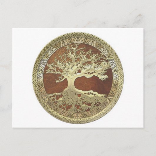 GOUDEN BOOM VAN HET LEVEN BRIEFKAART (Voorkant)