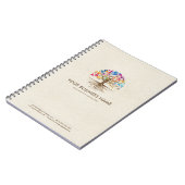 Gouden boom van het leven - kleurrijke bladeren notitieboek (Linkerzijde)