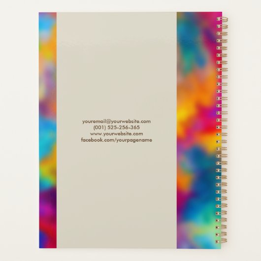 Gouden boom van het leven - kleurrijke bladeren planner (Achterkant)