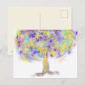 gouden boom van het leven moderne Christelijke pro Briefkaart (Voorkant / Achterkant)