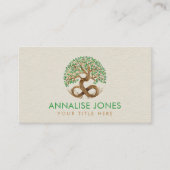 Gouden boom van het leven - oneindig - Malachietbl Visitekaartje (Voorkant)