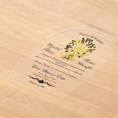 Gouden boom van het leven Tijdloze Sophisticated b Acryl Uitnodigingen (Laagn)