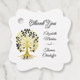Gouden boom van het leven Tijdloze Sophisticated b Bedankjes Labels
