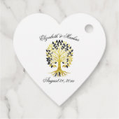 Gouden boom van het leven Tijdloze Sophisticated b Bedankjes Labels (Achterkant)