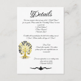 Gouden boom van het leven Tijdloze Sophisticated b Informatiekaartje