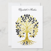 Gouden boom van het leven Tijdloze Sophisticated b Kaart (Achterkant)