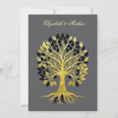 Gouden boom van het leven Tijdloze Sophisticated b Kaart (Achterkant)