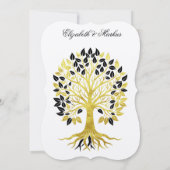 Gouden boom van het leven Tijdloze Sophisticated b Kaart (Achterkant)