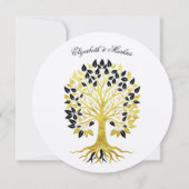 Gouden boom van het leven Tijdloze Sophisticated b Kaart (Achterkant)