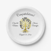 Gouden boom van het leven Tijdloze Sophisticated b Papieren Bordje (Voorkant)