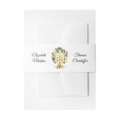 Gouden boom van het leven Tijdloze Sophisticated b Uitnodigingen Wikkel (Voorkant Voorbeeld)