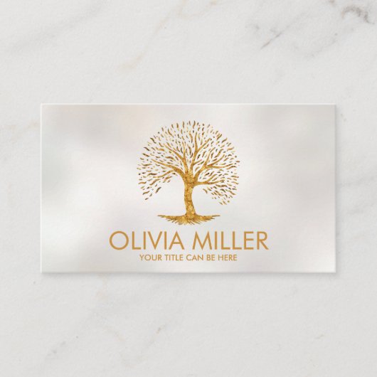 Gouden Boom van het leven Visitekaartje (Voorkant)
