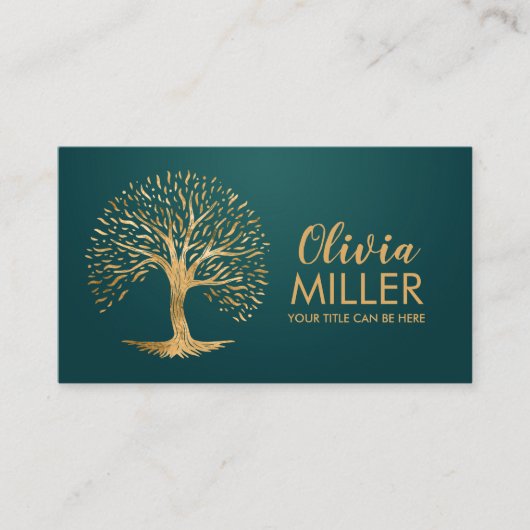Gouden Boom van het leven Visitekaartje (Voorkant)