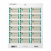 Gouden boom van het leven - Yggdrasil - Malachietb Etiket (Full Sheet)