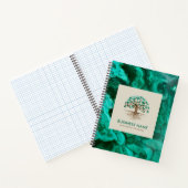 Gouden boom van het leven - Yggdrasil - Malachietb Notitieboek (Binnen)