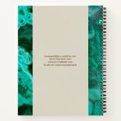 Gouden boom van het leven - Yggdrasil - Malachietb Notitieboek (Achterkant)