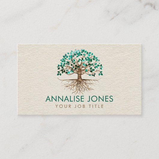 Gouden boom van het leven - Yggdrasil - Malachietb Visitekaartje (Voorkant)