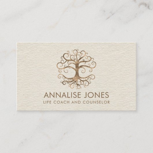 Gouden boom van het leven - Yggdrasil Visitekaartje (Voorkant)