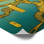 Gouden boom van voorspoed en overvloed Hokusai Poster (Hoek)