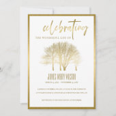 GOUDEN BOOM VIEREN LEVEN MEMORIAL SERVICE INVITE BEDANKKAART (Voorkant)